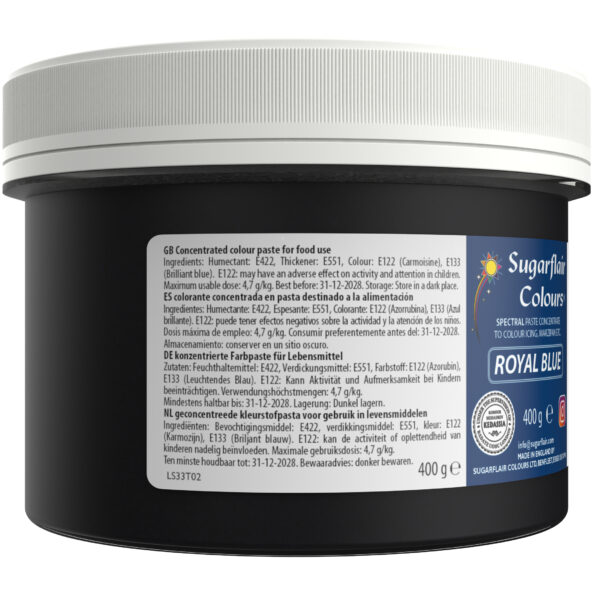 Sugarflair Spectral Paste Colour - Royal Blue 400g - Image 2