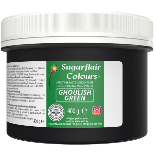 Sugarflair Spectral Paste Colour - Ghoulish Green 400g