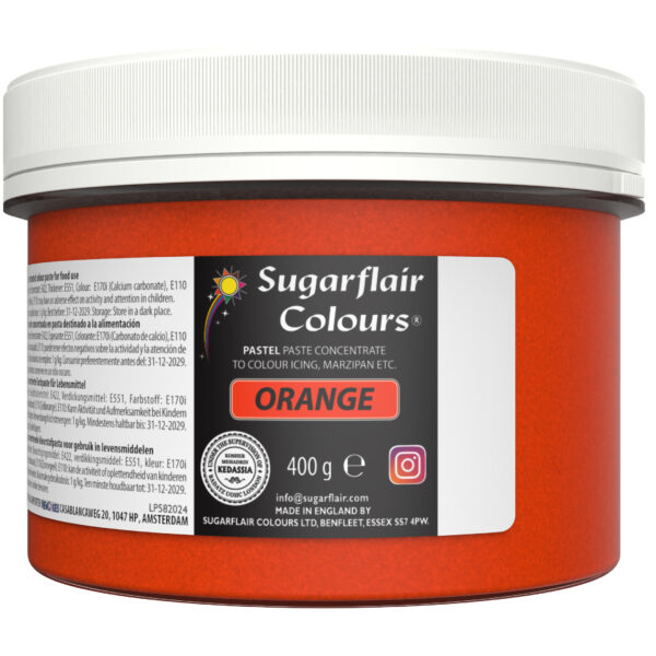 Sugarflair Pastel Paste Colour - Orange 400g