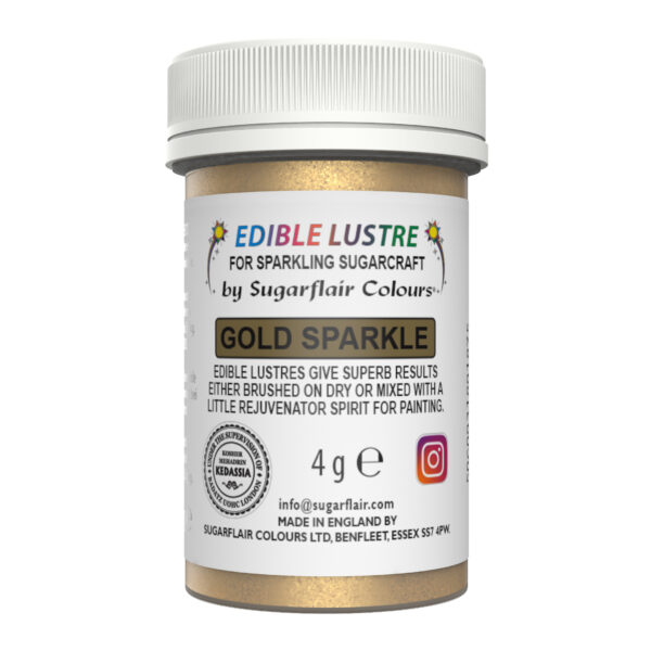 Sugarflair Lustre Dust - Gold Sparkle (E171 Free) 4g