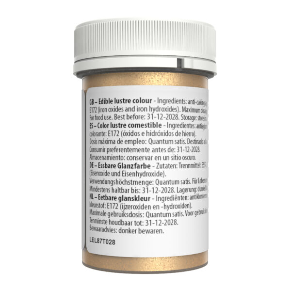 Sugarflair Lustre Dust - Gold Rush (E171 Free) 4g - Image 2