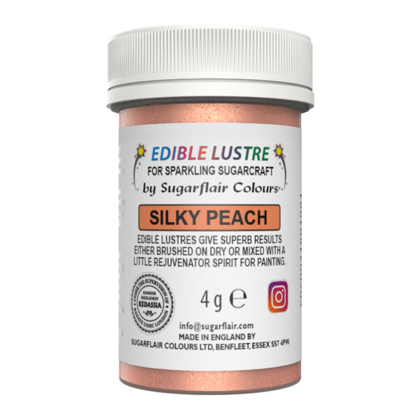 Sugarflair Lustre Dust - Silky Peach (E171 Free) 4g