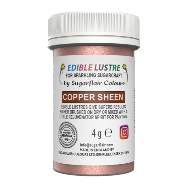Sugarflair Lustre Dust - Copper Sheen (E171 Free) 4g