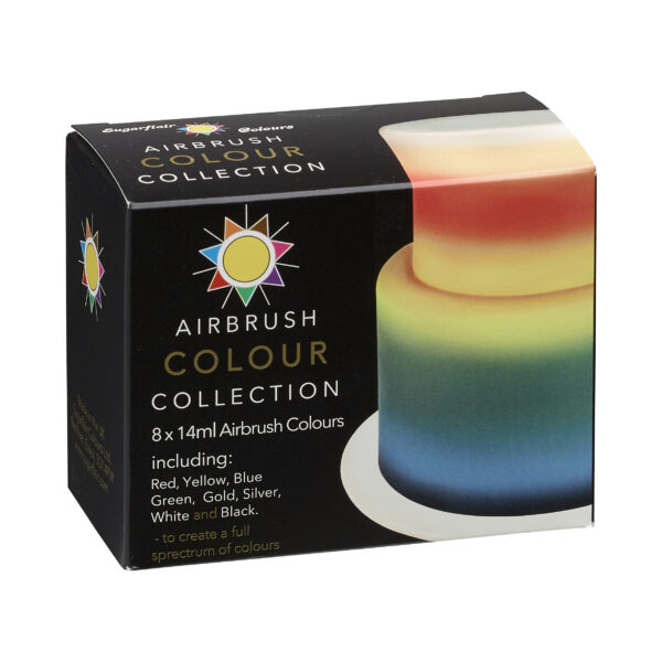 Sugarflair Airbrush Colour Collection (E171 Free) 8x 14ml