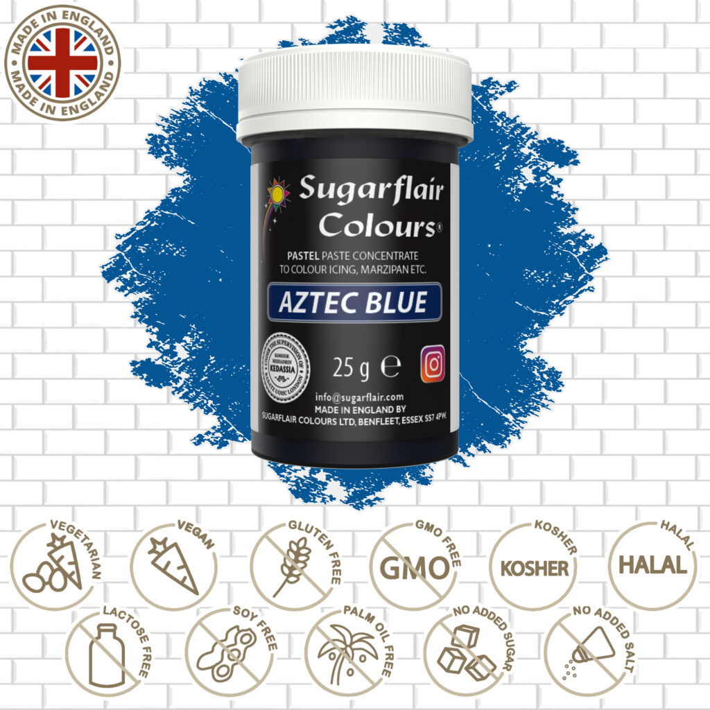 Sugarflair Pastel Paste Colour – Aztec Blue 25g – SugarFlair