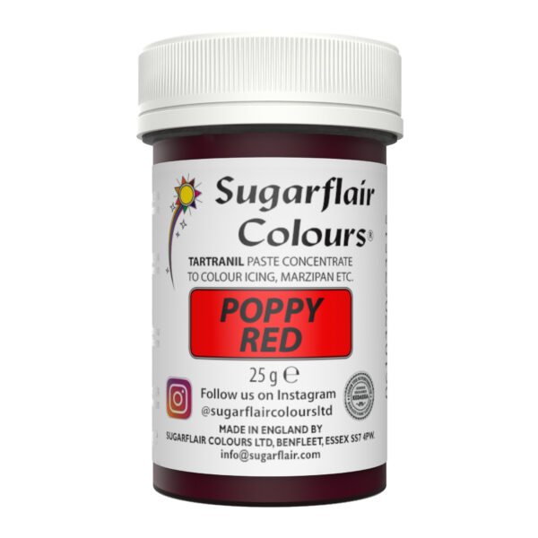 Sugarflair Tartanil Paste Colour - Poppy Red 25g