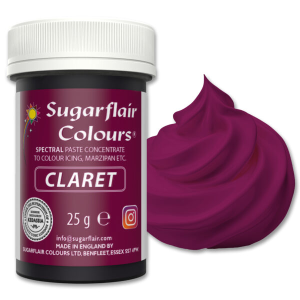 Sugarflair Spectral Paste Colour - Claret 25g - Image 4