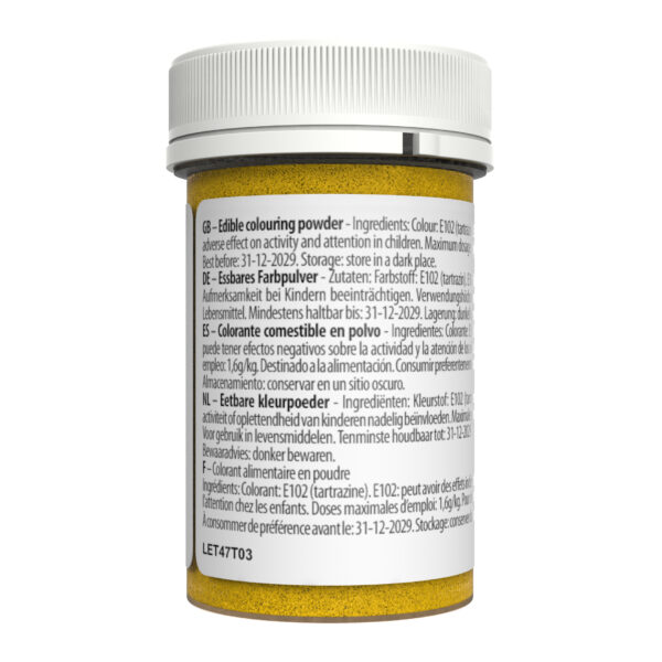 Sugarflair Food Colouring Dust (Blossom Tint) - Lemon Yellow 5g - Image 2