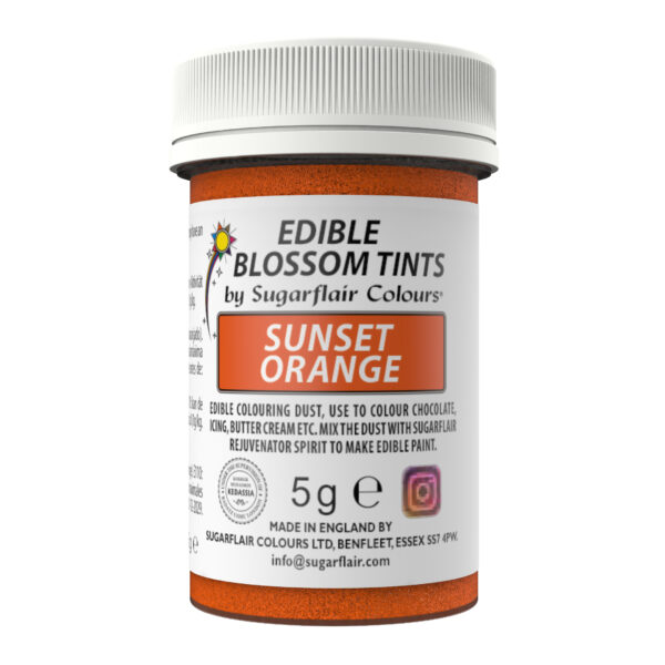Sugarflair Food Colouring Dust (Blossom Tint) - Sunset Orange 5g