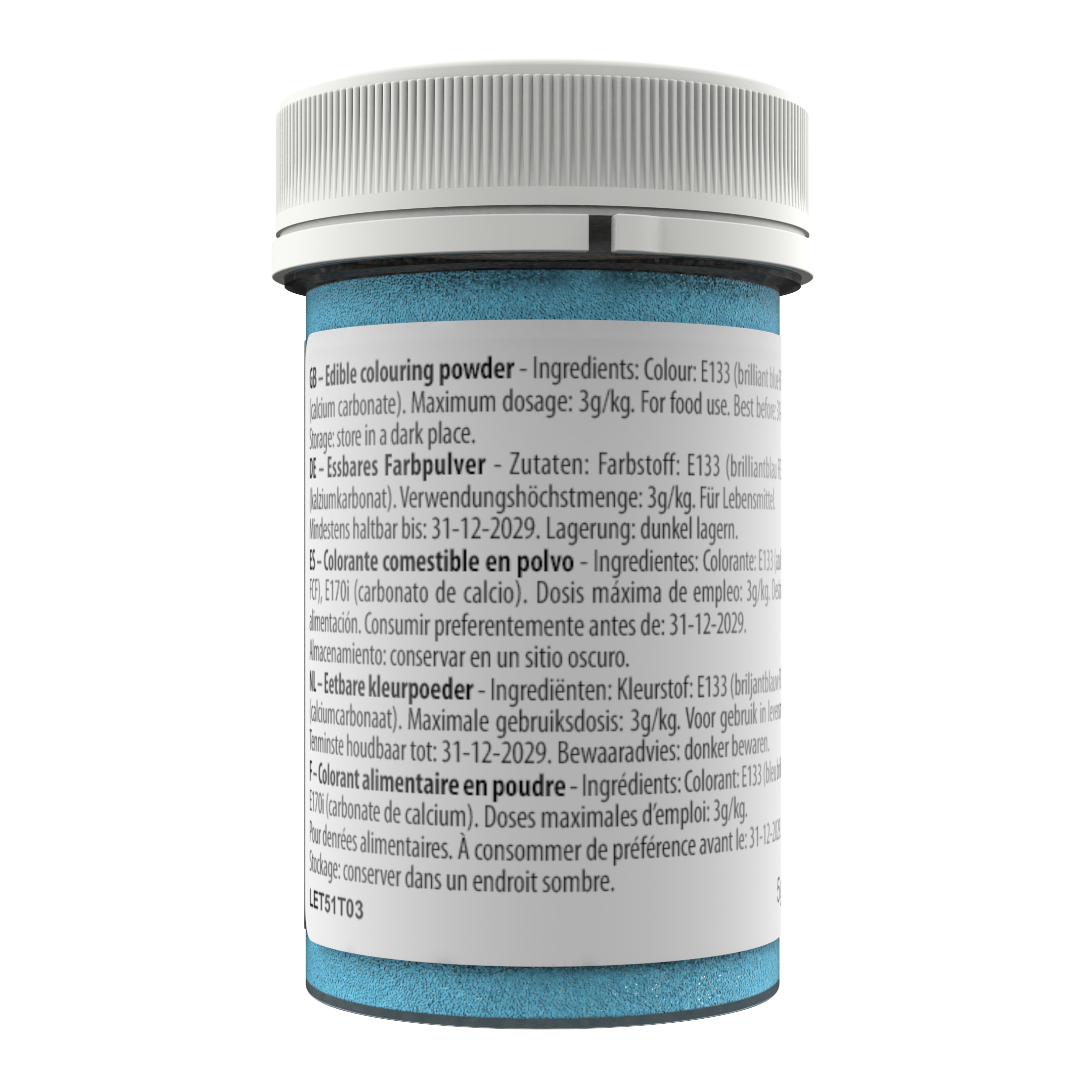 Sugarflair Food Colouring Dust (Blossom Tint) - Petal Blue 5g - Image 2