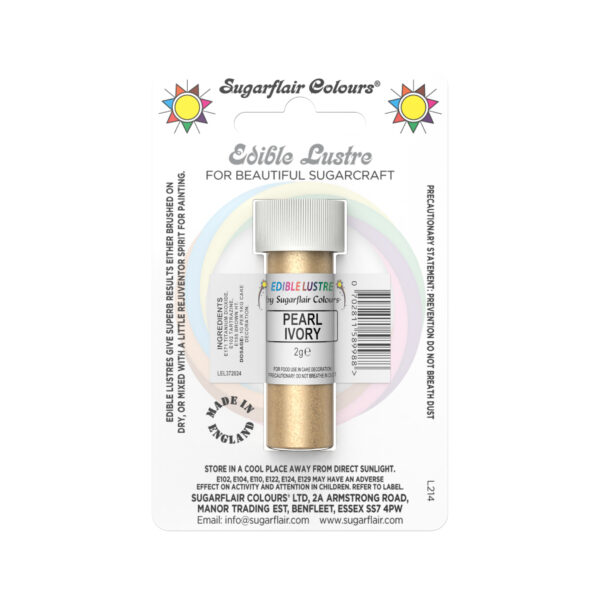Sugarflair Lustre Dust - Pearl Ivory 2g