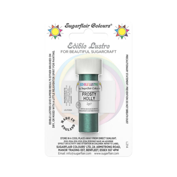 Sugarflair Lustre Dust - Frosty Holly 2g