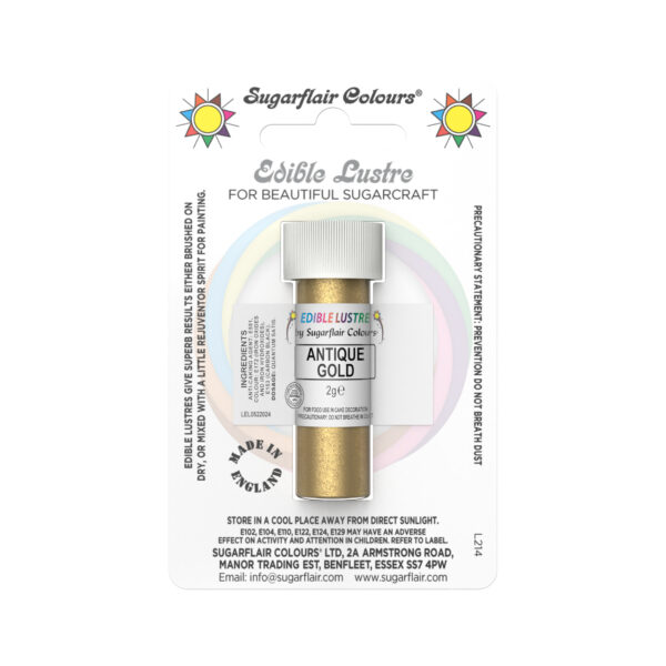 Sugarflair Lustre Dust - Antique Gold 2g