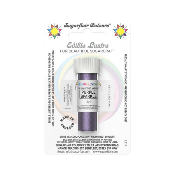 Sugarflair Lustre Dust - Purple Sparkle 2g