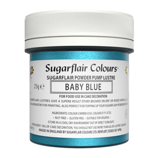 Sugarflair Powder Pump Glitter Dust Refill - Baby Blue 25g