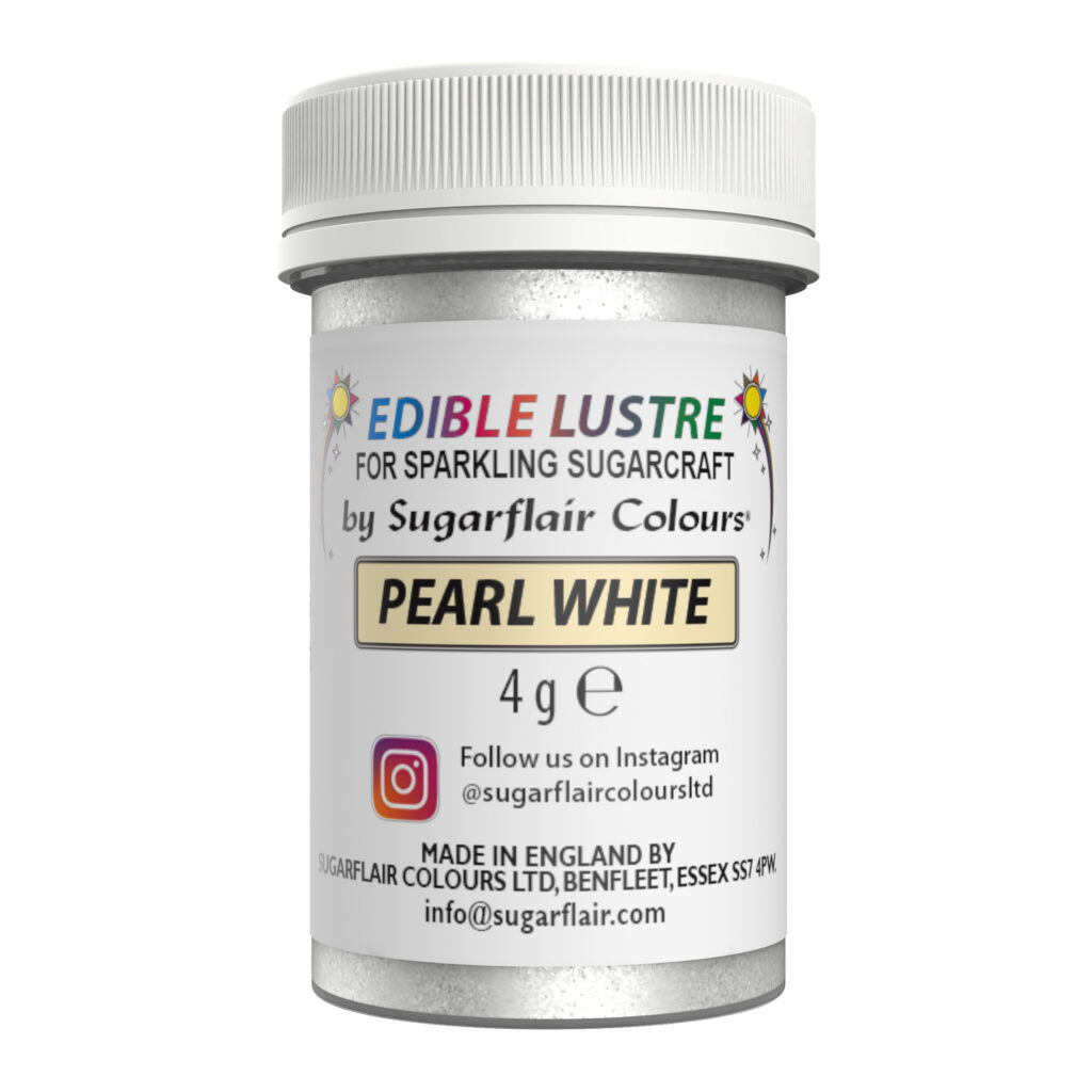 White Luster Sugarflair Lustre Dust – Pearl White 4g – SugarFlair