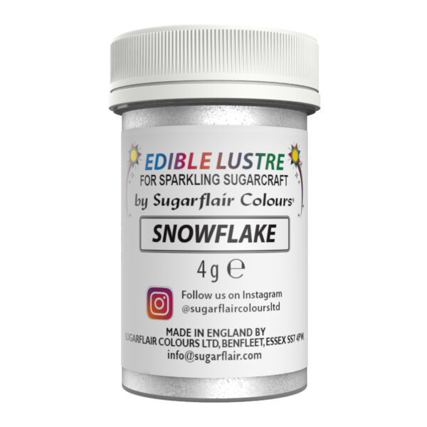 Sugarflair Lustre Dust - Snowflake 4g