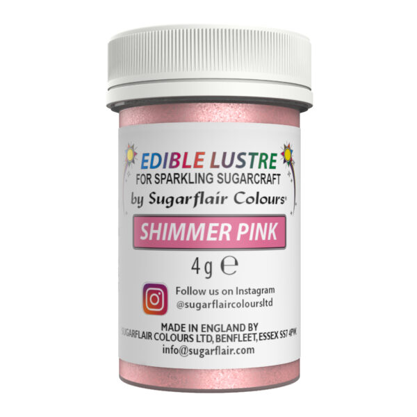 Sugarflair Lustre Dust - Shimmer Pink 4g