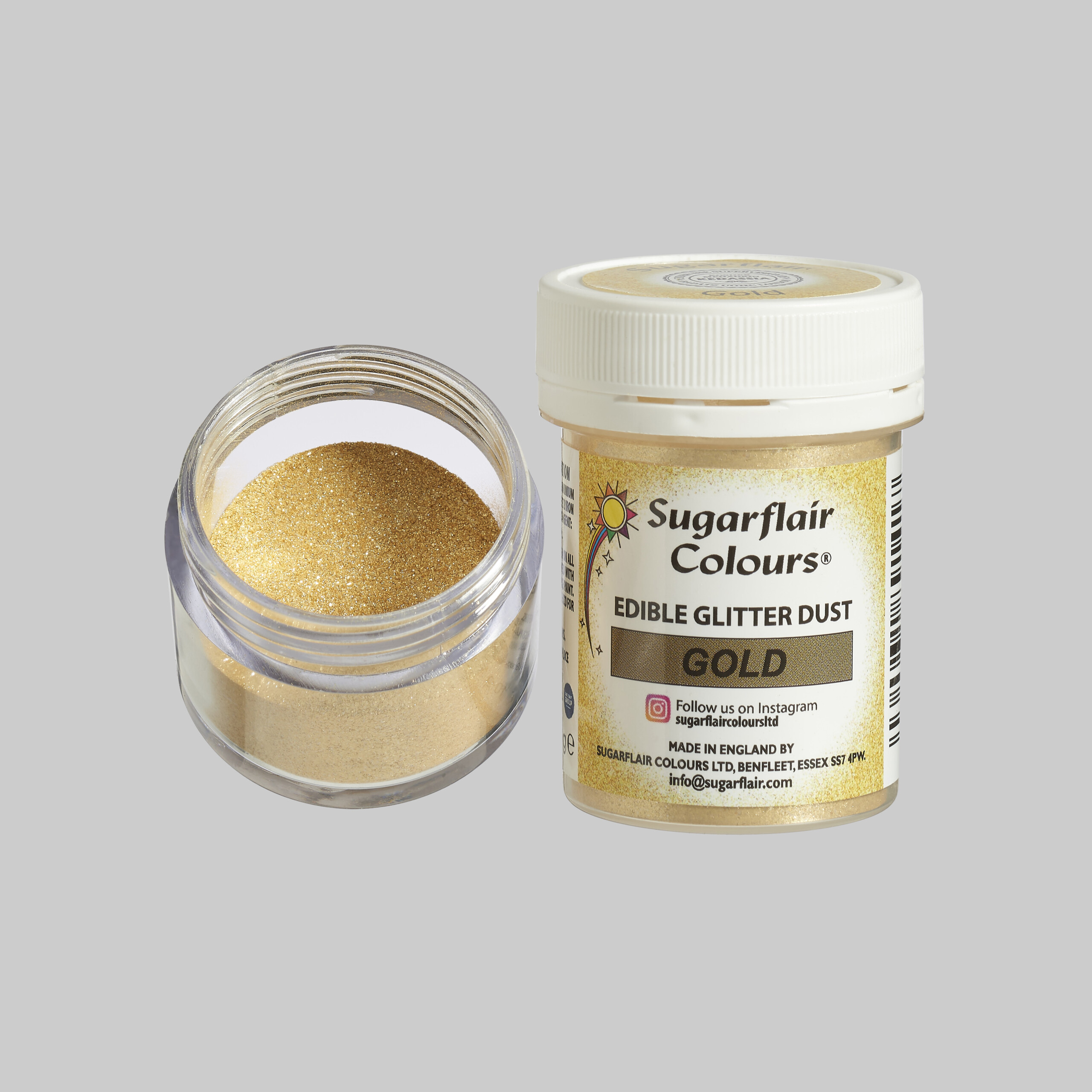 Sugarflair Edible Glitter Dust - Gold 10g - Image 3