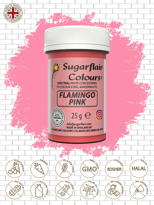 Sugarflair Spectral Paste Colour - Flamingo Pink 25g - Image 3