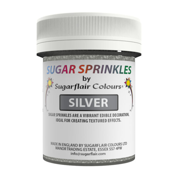 Sugarflair Sugar Sprinkles - Silver 40g