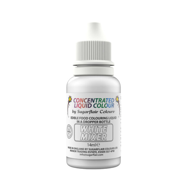 Sugarflair Sugartint Liquid Colour/Paint - White Mixer 14ml