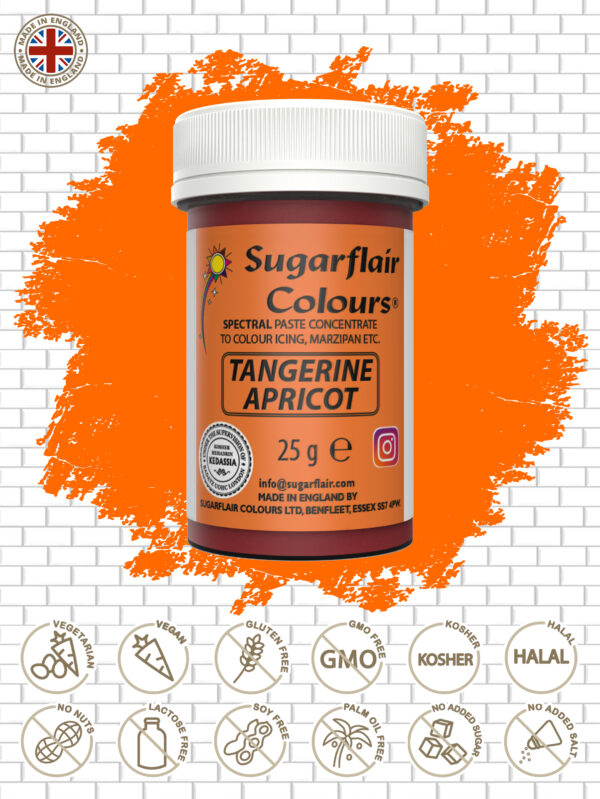 Sugarflair Spectral Paste Colour - Tangerine Apricot 25g - Image 3