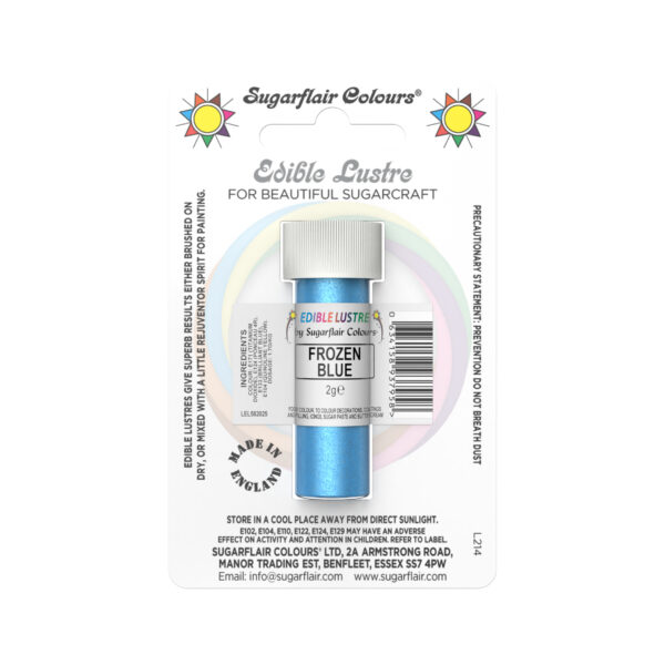 Sugarflair Lustre Dust - Frozen Blue 2g