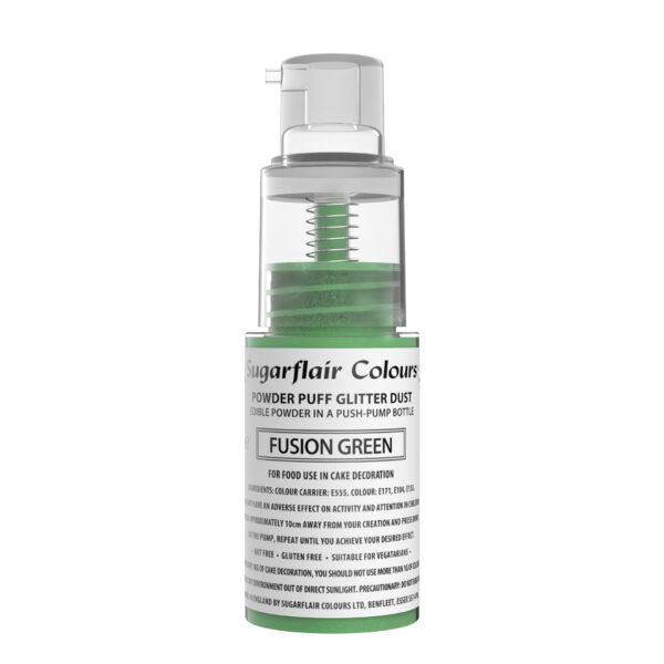 Sugarflair Powder Pump Glitter Dust - Fusion Green  10g