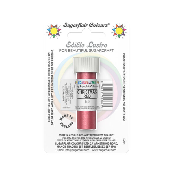 Sugarflair Lustre Dust - Christmas Red 2g