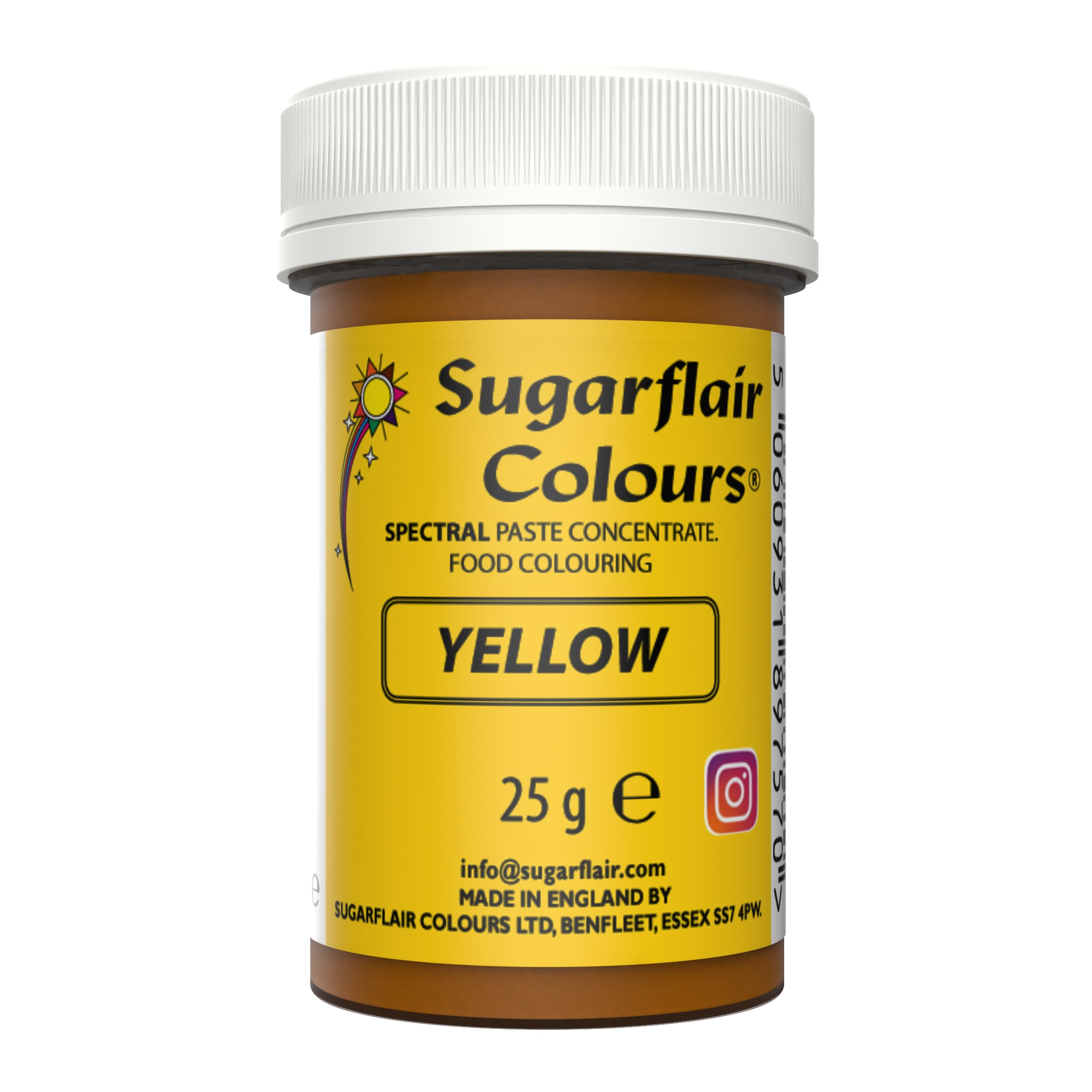 Sugarflair Spectral Paste Colour - Yellow 25g