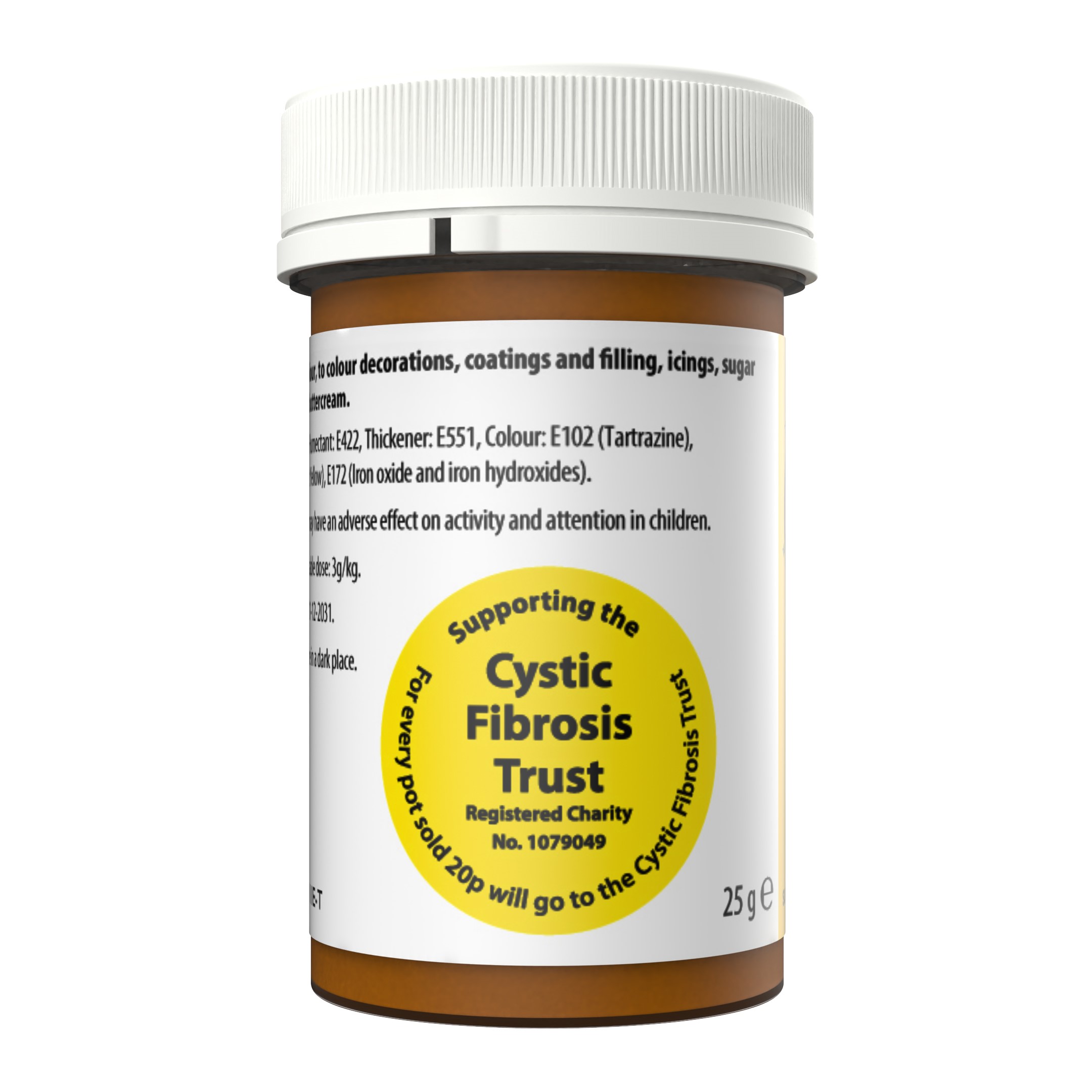 Sugarflair Spectral Paste Colour - Yellow 25g - Image 2